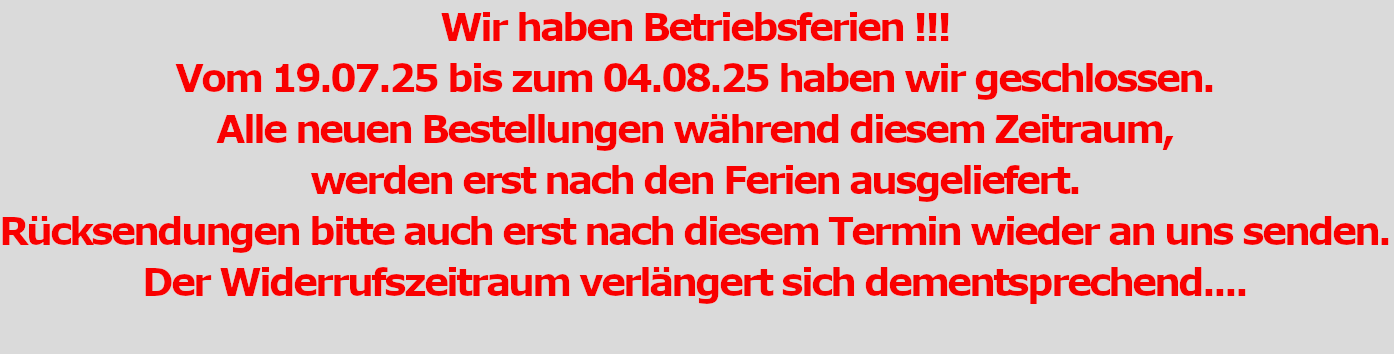 Betriebsferien