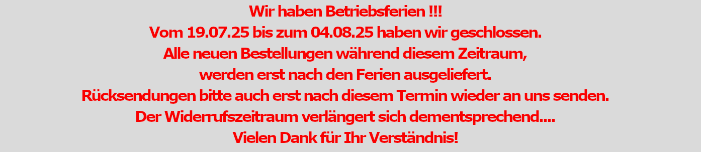 Betriebsferien