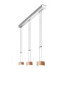 Oligo Pendelleuchte GRACE / 3-flammig / Brazilian brown - Alu gebürstet G42-931-37-41