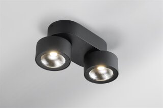 Lupia Bloc 2M Led-Deckenleuchte Schwarz, 2x15w, 2800 Lumen, 3000K