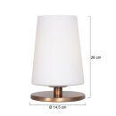 Steinhauer Ancilla Tafell. 1-l. glas white opal E27 3101BR