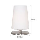 Steinhauer Ancilla Tafell. 1-l. glas white opal E27 3101ST