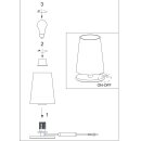 Steinhauer Ancilla Tafell. 1-l. smoke glas E27 3103ZW