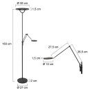 Steinhauer Soleil Vloerl. 2-L. Led 3258ZW