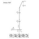 Steinhauer - Mexlite Biron Vloerl. 1-l. Led Metaal *m* 7501ZW