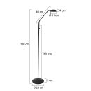Steinhauer - Mexlite Biron Vloerl. 1-l. Led Metaal *m* 7501ZW