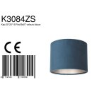 Steinhauer Kappen Kap 20*20*15 Rnd Be27 velours blauw K3084ZS