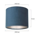 Steinhauer Kappen Kap 20*20*15 Rnd Be27 velours blauw K3084ZS