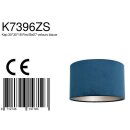 Steinhauer Kappen Kap 30*30*18 Rnd Be27 velours blauw K7396ZS