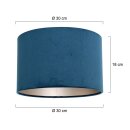 Steinhauer Kappen Kap 30*30*18 Rnd Be27 velours blauw K7396ZS