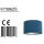 Steinhauer Kappen Kap 30*30*18 Rnd Be27 velours blauw K7396ZS