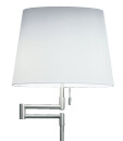 Knapstein Stehleuchte Lilo-S, Nickel-matt, Schirm konisch Chintz creme 41.971.19-11