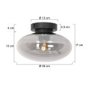 Steinhauer Plaf. smoke glass 25cm