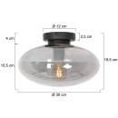 Steinhauer Plaf. smoke glass 30cm