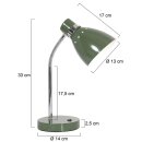 Steinhauer Tischleuchte Spring mit Flexarm grün + Chrom