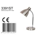 Steinhauer Tischleuchte Spring mit Flexarm Nickel-matt + Chrom