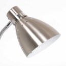 Steinhauer Tischleuchte Spring mit Flexarm Nickel-matt + Chrom
