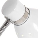 Steinhauer Tischleuchte Spring mit Flexarm weiß+Chrom