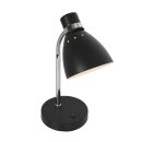 Steinhauer Tischleuchte Spring mit Flexarm schwarz + Chrom