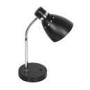 Steinhauer Tischleuchte Spring mit Flexarm schwarz + Chrom