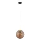 Steinhauer Hangl. 1-l. glasbol amber 25cm