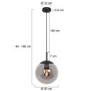 Steinhauer Hangl.1-l.glasbol smoke mirror 30cm