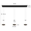 Steinhauer Hangl. 3-l. Led rond metaal