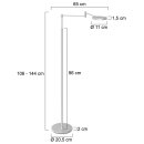 Steinhauer Akku-Stehleuchte Soleil battery Nickel-matt 1000Lumen