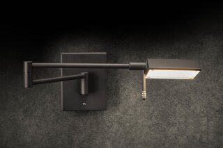 Holtkötter LED-Wandleuchte Fumé matt, mit Tastdimmer, 2000 Lumen, 2700 Kelvin, 9615-1-53