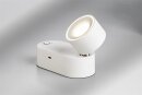 Lupia LED-Akku Tischleuchte / Wandleuchte Strahler weiß