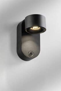 Lupia LED-Akku Tischleuchte / Wandleuchte Strahler schwarz
