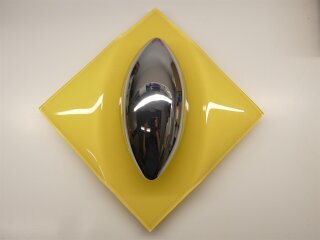 Wandleuchte Chrom / Glas gelb indirekt 2xG9 Halogen/LED Ausstellungsstück