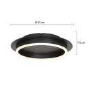 Steinhauer Deckenleuchte Ringlux 32cm 20w 2000Lumen schwarz