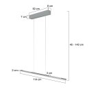 Steinhauer Pendelleuchte Bande Stahlfarben 3994ST