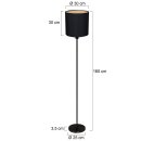 Steinhauer - Mexlite Stehleuchte Noor Schwarz 1564ZW