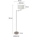 Steinhauer - Mexlite Stehleuchte Bella Stahlfarben 3878ST