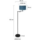 Steinhauer - Mexlite Stehleuchte Bella Schwarz 3891ZW