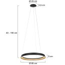Steinhauer Pendelleuchte Ringlux Schwarz 3692ZW