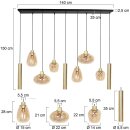 Steinhauer Pendelleuchte Reflexion Messing 3797ME
