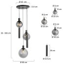 Steinhauer Pendelleuchte Bollique New Schwarz 3800ZW