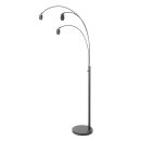 Steinhauer Stehleuchte Sparkled Light Schwarz 3821ZW