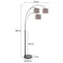 Steinhauer Stehleuchte Sparkled Light Schwarz 3823ZW