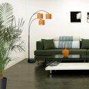 Steinhauer Stehleuchte Sparkled Light Schwarz 3824ZW