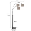 Steinhauer Stehleuchte Sparkled Light Schwarz 3826ZW