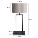 Steinhauer Tischleuchte Stang Schwarz 3858ZW