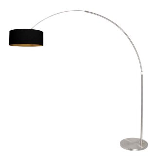 Steinhauer Stehleuchte Sparkled Light Stahlfarben 3963ST