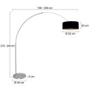 Steinhauer Stehleuchte Sparkled Light Stahlfarben 3963ST