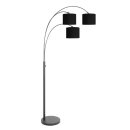 Steinhauer Stehleuchte Sparkled Light Schwarz 3977ZW