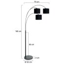 Steinhauer Stehleuchte Sparkled Light Schwarz 3977ZW