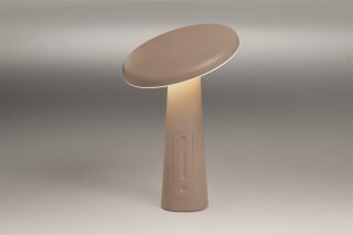 Lupia LED-Akku-Tischleuchte Taupe, 1x 3W, 95 Lumen, 2700 Kelvin, CRI >90, Touchdimmer 2246-1-42